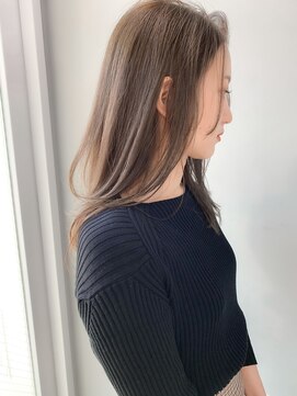 ヌード(nude) nude仲井【ブリーチなし】【ラベンダーベージュ】ミディアムヘア