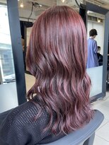 アクアオモテサンドウ(ACQUA omotesando)&nbsp;△ブリーチなしピンクブラウン艶カラーロングヘア髪質改善