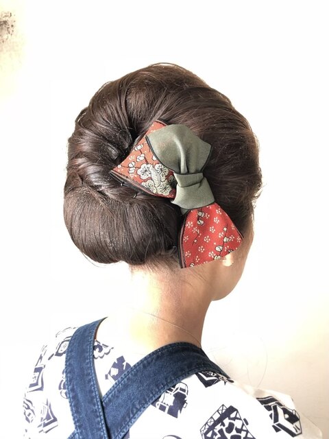 お祭りヘアセット