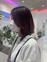 ロンドルーチェ 心斎橋(Lond luce)&nbsp;ダークアッシュ/ミディアムレイヤーカット［髪質改善/縮毛矯正］