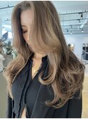 前回バレイヤージュに今回はオンカラーのみ_natural beige_