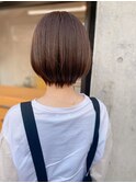 大人可愛い丸みショートボブ