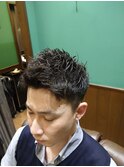 バリカンショート×形状記憶パーマ