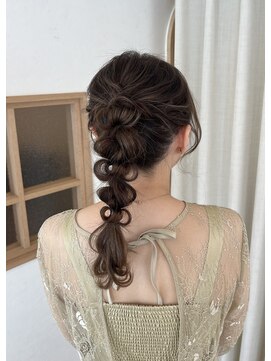 ソノ(sono) 編みおろし 編みおろしポニー ポニーテール お呼ばれヘア 参列