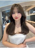 大人ガーリー×ミディアムレイヤーカット【心斎橋/髪質改善】