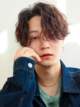 オーシャントーキョーハラジュク(OCEAN TOKYO harajuku) 波巻きパーマメンズツイストスパイラルパーマセンターパート