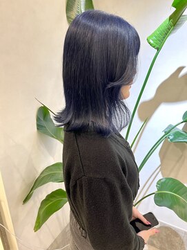 トッカ 熊本店(tocca) 外ハネボブ×ネイビーブルー