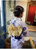 浴衣&アップスタイル
