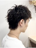 スパイキーショートパーマニュアンスパーマ 奥東 巧真