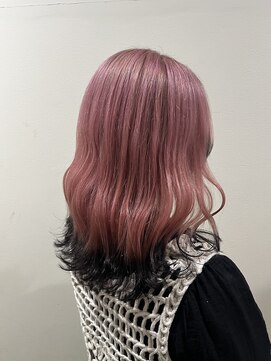 インフィニティー infinity HAIR SPACE BLOOM ピンク+ブラックエンドカラー