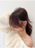 レイヤーカット　髪質改善　7トーン　カカオブラウン