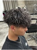 縦落ちツイスパパーマ/メンズ/刈り上げ/眉毛/ツイスト