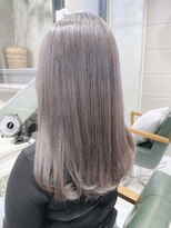 デイズ(days)&nbsp;デザインカラーロング☆アッシュグレージュカラー小顔　Wカラー