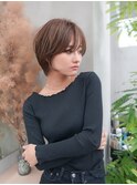 【GEEKS渋谷】大人ショートウルフ/グレージュ/冬カラー/20代30代