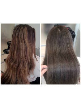 女性の髪のお悩み上位にあるうねりや癖毛…。ナチュラルに矯正する事で理想の艶髪が可能に◎