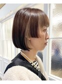 【モリオ松戸 藤原】アクセサリーカラーダブルラインボブ