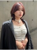 大人可愛い20代30代40代インナーカラー小顔ウルフレイヤーボブ