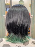 ナチュラルレイヤー×グリーンインナー