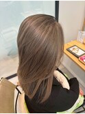 シアーグレージュ×ナチュラルストレート