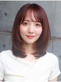 大人可愛いミディアムレイヤー