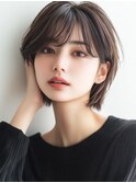 大人可愛いショートボブ[六甲/髪質改善/白髪ぼかし]