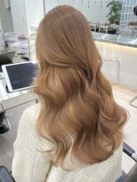 サンク 原宿 表参道(cinq)&nbsp;ダブルカラーミルクティーベージュハイトーンレイヤーカット韓国