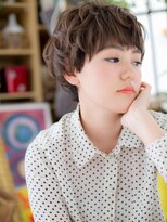 カバーヘア ブリス 川口(COVER HAIR bliss)&nbsp;インナーカラーくせ毛風根元パーマ束感ショートc720代30代40代