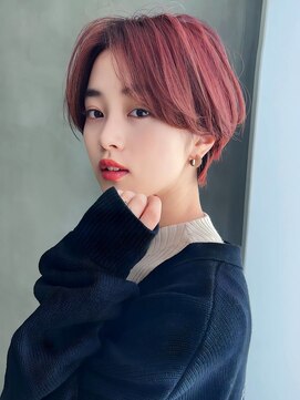 チェリーレッド×ふわショート