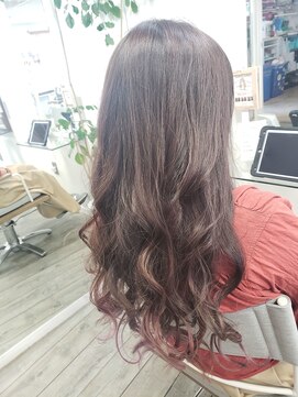 ハイレート ウニクス川越店(Hairate) [Sekiguchi]ブラウンカラーからピンクのグラデーションカラー