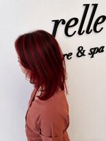 リル 海浜幕張(relle)&nbsp;【海浜幕張で叶う髪質改善】大人バレイヤージュ×オレンジレッド