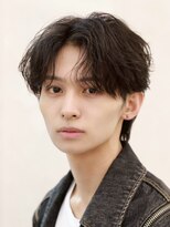 ルーシー 名古屋栄(LUCEY)&nbsp;センターパートニュアンスパーマフェザーパーマ波巻きパーマ
