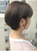 大人可愛い丸みショートボブ