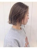 切りっぱなしボブ☆ダブルカラーシアーベージュ