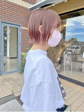 エン(en) 切りっぱなし×ピンクベージュ