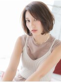 かきあげ前髪で横顔美人♪ツヤ髪ワンカールボブg小山30代40代