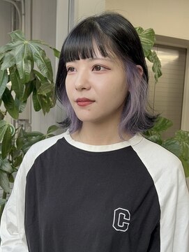 コード 四条河原町駅店(CHORD) インナーカラーラベンダー ブリーチ 京都 河原町 三条