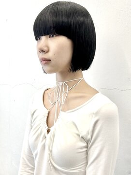 ココ 原宿(KOKO) 黒髪小顔クラゲヘアーオリーブグレーココアベージュボブ