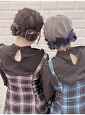 ねじり編み込み×ツインお団子＊まゆ