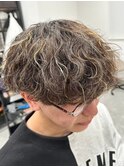 波巻きパーマツイストスパイラルパーマメンズマッシュパーマ