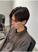 刈り上げなしセンターパート