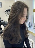 梅田/黒髪/クラゲヘアー/オリーブグレー/小顔/ココアベージュ