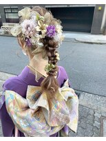 エンタリティリット(entality lit)&nbsp;【entalitylit】卒業式や成人式に☆華やか編みおろしポニー♪