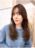 前髪/顔まわり小顔/大人レイヤー/レイヤーカット/丸顔/面長/銀座