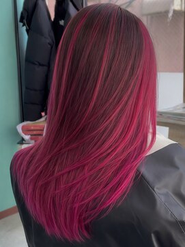 モルト 麻生(molt) 海外　韓国風　バレイヤージュ　ピンク