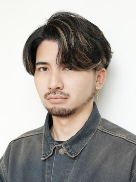 ログ(LOG) センターパート ニュアンスパーマ 大人 ビジネスマン 高松