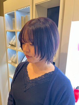 カノエ 山口小郡店(canoe) ショートレイヤー×パープルブラウン