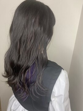 フロート 小阪店(float) アッシュグレー_マロンベージュ Aラインボブ かきあげ