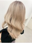 ミルクブロンド×波巻き
