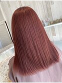 韓国ヘア/カシスレッド/ベイビーピンク/ストレートヘア