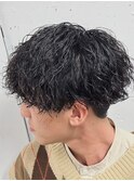 ツイストスパイラルパーママッシュメンズパーマ波巻きパーマ